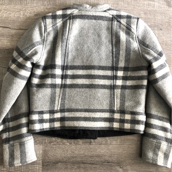 GAP Moto Wool Blend Biker Crop Jacket - Picture 4 of 10